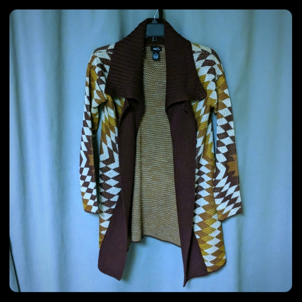 Geometric knit sweater
